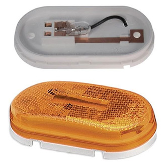 Grote® - Built-in Reflector Yellow Oval Screw Mount Clearance Marker Light with Built-In Reflector