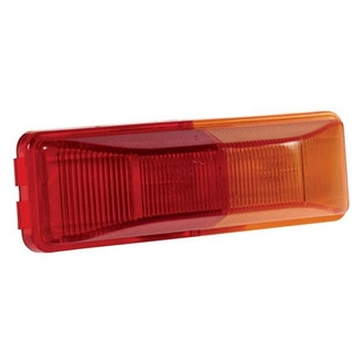 Grote® - Split-Lens Red/Amber Rectangular Bracket Mount Clearance Marker Light