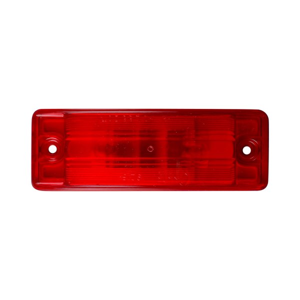 Grote® - Turtleback II 6x2" Rectangular White/Red Crystal Side Marker Light