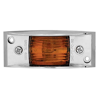 Grote® - Chrome-Armored Yellow Screw Mount Clearance Marker Light