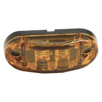 Grote® - 2.5" Yellow Oval Screw Mount LED Clearance Marker Light