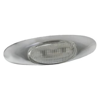 Grote® - MicroNova™ Chrome Red/Clear Screw Mount LED Clearance Marker Light with Chrome Bezel