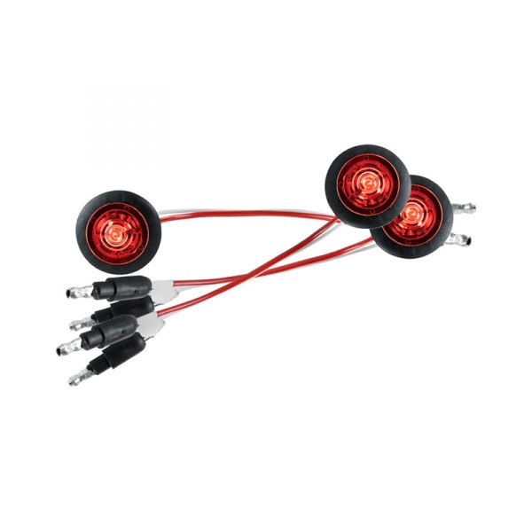 Grote® - Micronova™ 1" Round Red LED Side Marker Lights