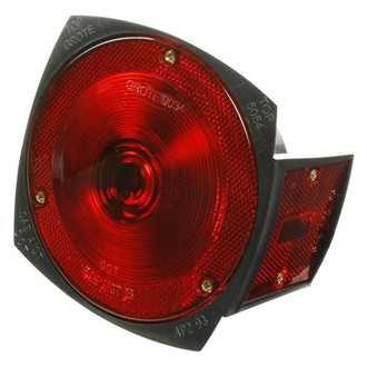 Grote® - Passenger Side 5.5" 7-Function Red Round Combination Tail Light