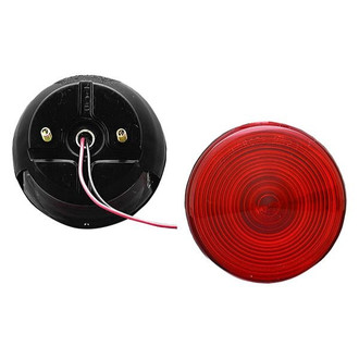 Grote® - 4" Two-Stud Red Round Combination Tail Light with License Window