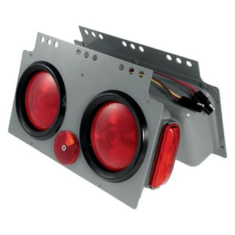 Grote® - Passenger Side 4" Red Screw Mount Combination Tail Lights with Side Marker Light