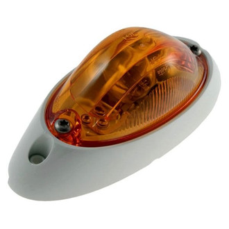 Grote® - Small Aerodynamic Yellow Screw Mount Clearance Marker Light with White Base