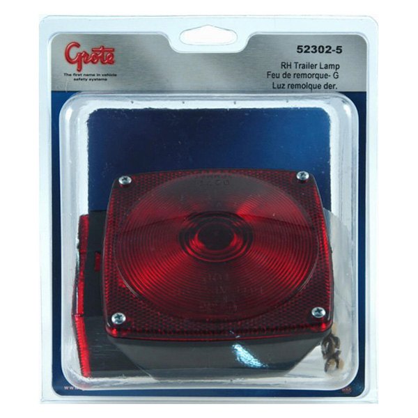 Grote® - Passenger Side 4.5" Twist-In Square Twist-In Mount Combination Tail Light