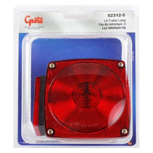 Grote® - Driver Side 4.5" Twist-In Square Twist-In Mount Combination Tail Light