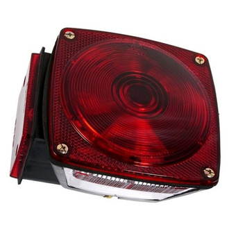 Grote® - Driver Side 4.5" Twist-In Red Square Bracket Mount Combination Tail Light Kit