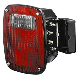 Grote® - Passenger Side Torsion Mount™ Universal Red Stud Mount Combination Tail Light with License Window