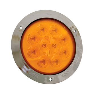 Grote® - SuperNova™ 4" Round Chrome Amber LED Turn Signal Light