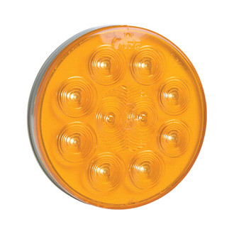 Grote® - SuperNova™ 4" Round Chrome Amber LED Turn Signal Light