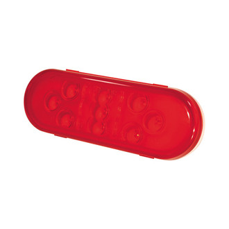 Grote® - SuperNova™ 6x2" Oval Chrome/Red Male Pin LED Tail Light
