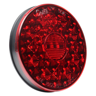 Grote® - 4" Red Round LED Combination Tail Light with Hardshell Termination