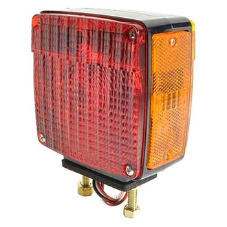 Grote® - Passenger Side Double Face Two-Stud Red/Amber Stud Mount Combination Tail Light with Pigtail
