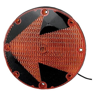 Grote® - 7" Single Face Amber Round Screw Mount Combination Tail Light with Arrow Lens