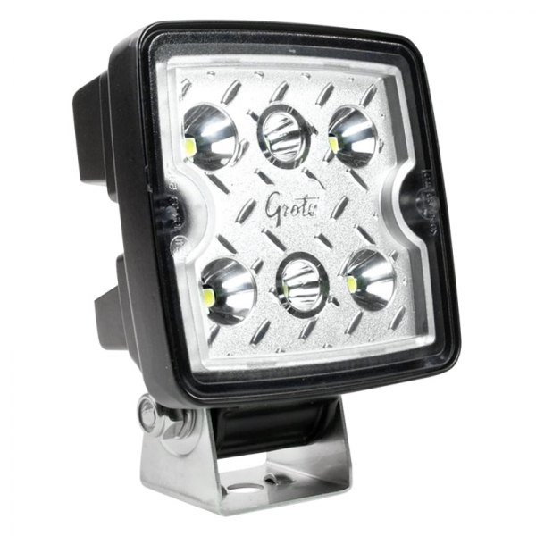 Grote® - Trilliant™ 4"x4" 17W Cube Black Powder Coated Housing Flood Beam LED Light Retail Pack
