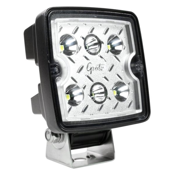 Grote® - Trilliant™ 4"x4" 17W Cube Black Powder Coated Housing Flood Beam LED Light Industrial Pack