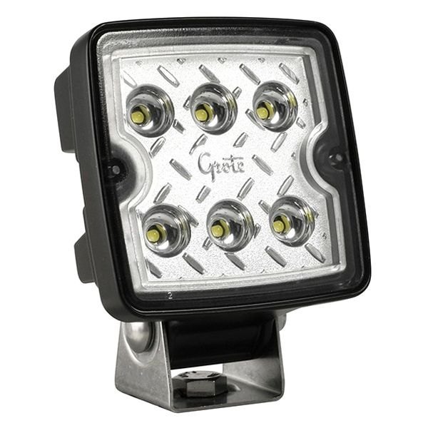 Grote® - Trilliant™ 4"x4" 17W Cube Black Powder Coated Housing Wide Flood Beam LED Light Industrial Pack