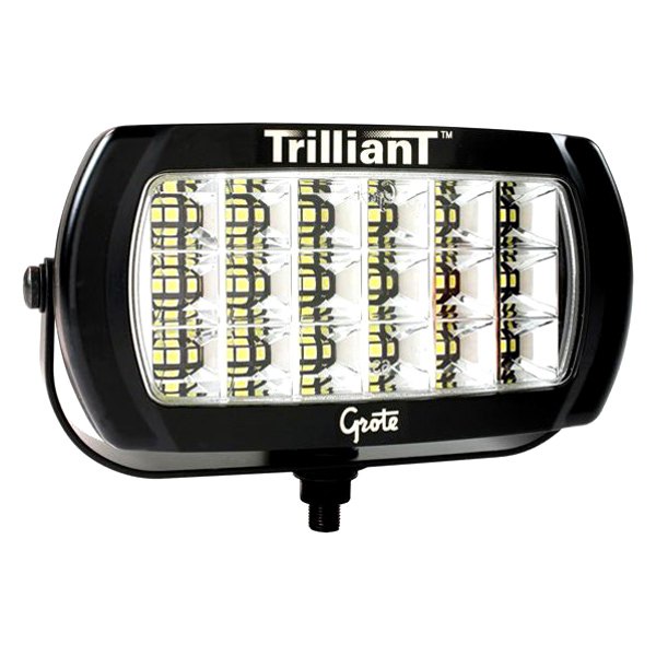 Grote® - Trilliant™ 9"x3.6" 50W Black Powder Coated Housing Flood Beam LED Light with Reflector