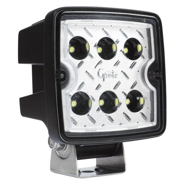 Grote® - Trilliant™ 4"x4" 36W Cube Black Powder Coated Housing Wide Flood Beam LED Light with Pigtail