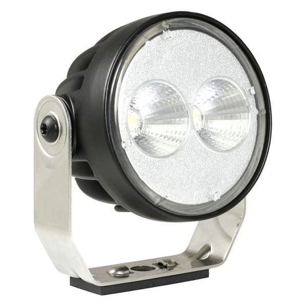 Grote® - Trilliant™ T26 3.65" 18W Round Black Powder Coated Housing Far Flood Beam LED Light with Pigtail