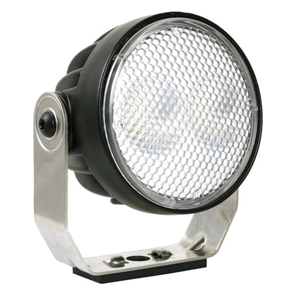 Grote® - Trilliant™ T26 3.65" 18W Round Black Powder Coated Housing Near Flood Beam LED Light with Pigtail