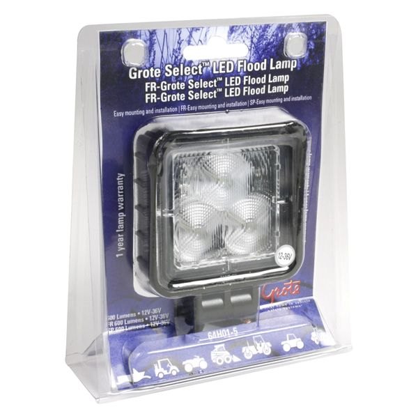 Grote® - Select™ 2.8" 7.7W Square Flood Beam LED Light Retail Pack