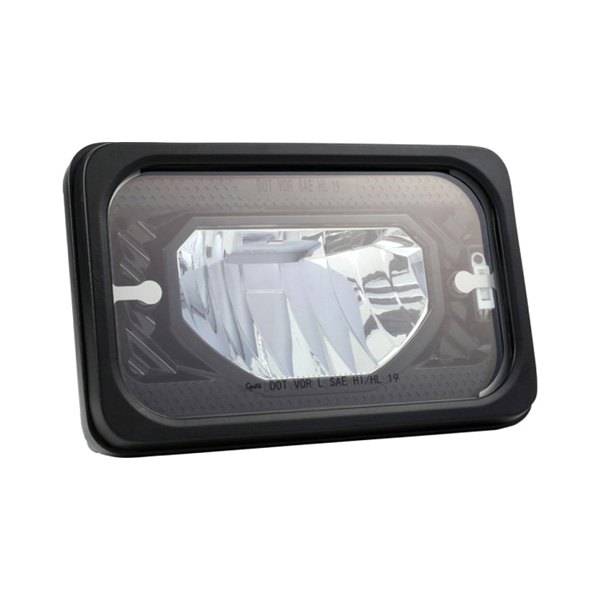 Grote® - 4x6" Rectangular Black LED Headlight