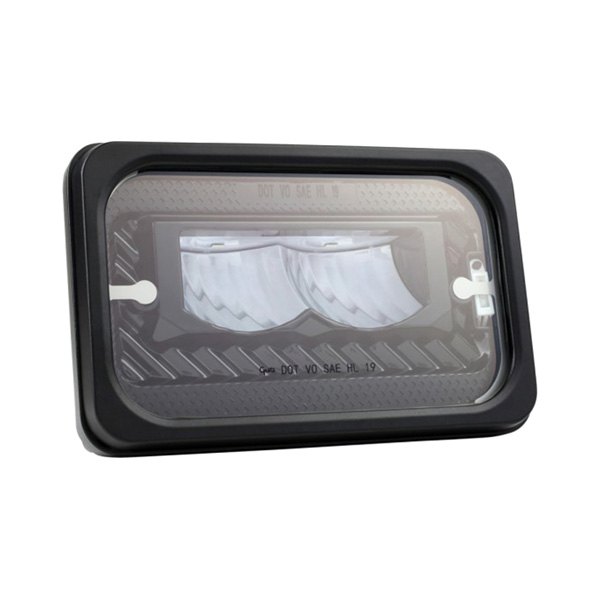 Grote® - 4x6" Rectangular Black LED Headlight
