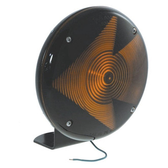 Grote® - 7" Single Face Amber Round Bracket Mount Combination Tail Light with Arrow Lens