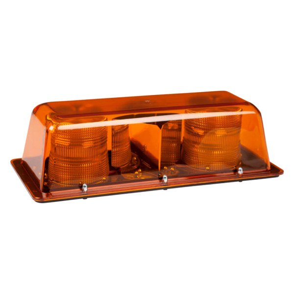 Grote® - 7.2" Permanent Mount Dual Strobe Amber LED Beacon Light Bar