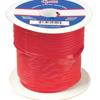 Grote® 89-3000 - 6 AWG Single 25' Red Stranded PVC Primary Wire