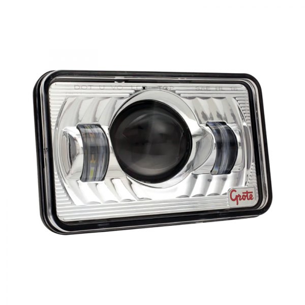 Grote® - 4x6" Rectangular Chrome Projector LED Headlight