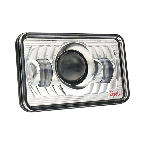 Grote® - 4x6" Rectangular Chrome Projector LED Headlight