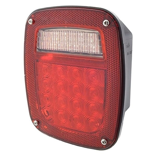 Grote® - Driver Side Hi Count™ Bracket Mount LED Combination Tail Light with License Window and Side Marker Light