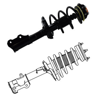 GSP North America® - Front Twin-Tube Non-Adjustable Strut Assembly