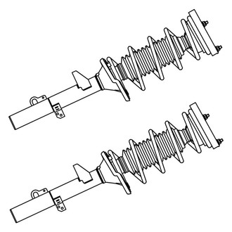 GSP North America® - Front Twin-Tube Non-Adjustable Strut Assembly