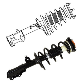 GSP North America® - Front Twin-Tube Non-Adjustable Strut Assembly