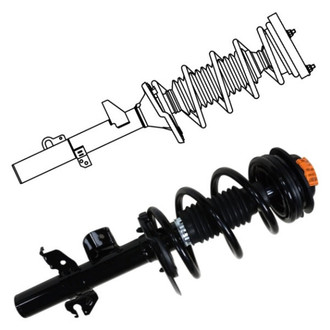 GSP North America® - Front Twin-Tube Non-Adjustable Strut Assembly
