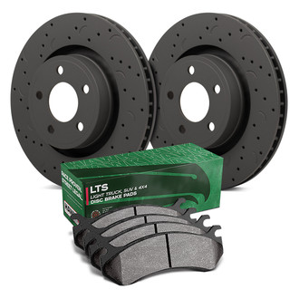Hawk® - Talon® LTS Drilled and Slotted Front Brake Kit with Light Truck SUV Pads