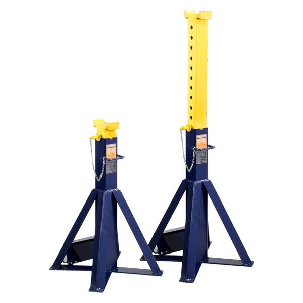Hein-Werner® - 10 t Blue/Yellow High Reach Pin Type Jack Stand