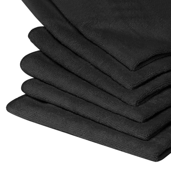 Heininger® - GarageMate™ 12" x 16" Black MicroFiber Towels