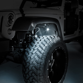 Heise® - 1.5" x 3" White Black LED Accent Light