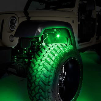 Heise® - 1.5" x 3" Green Black LED Accent Light