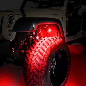 Heise® - 1.5" x 3" Red Black LED Accent Light