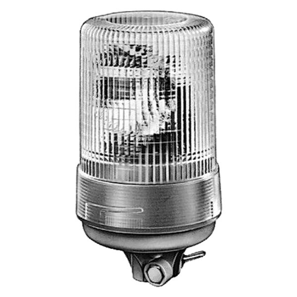 Hella® - 7" KL600 Pipe Mount Amber Halogen Beacon Light