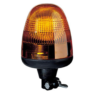 Hella® 006846011 - 8.7" Rotaflex Pipe Mount Amber Halogen Beacon Light