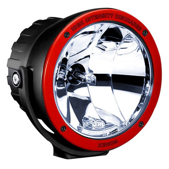 Hella® - Rallye 4000i-Series Compact ECE 6.7" 35W Round Black/Red Housing Driving Beam Xenon/HID Light